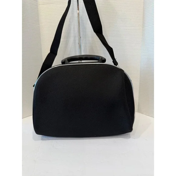 LUCA VERGANI Black Make Up Travel Hard Case Bag w/ Strap - Picture 5 of 11